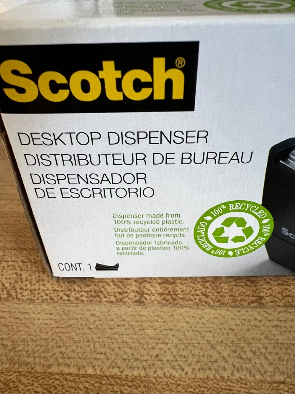 Scotch Black Desktop Tape Dispenser - Reliable Office Tape Holder